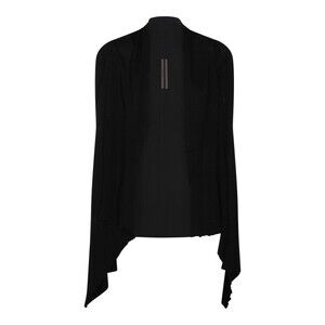 Rick Owens Open Front Black Wool Knitwear - NWT